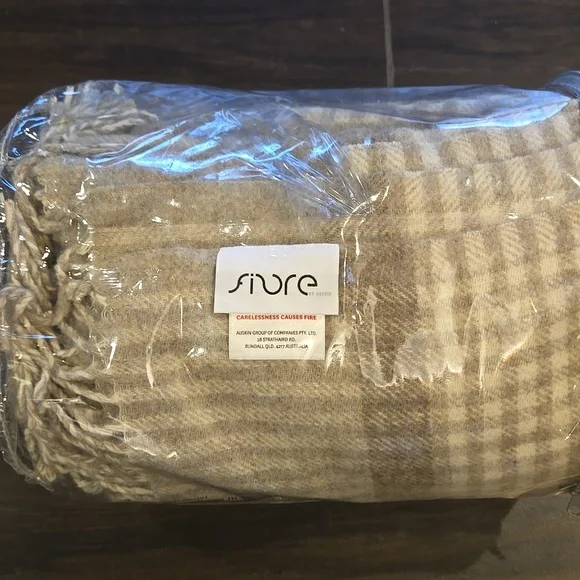 Fibre By Auskin Merino Wool Fringe 59 X 78 Throw Blanket - Picture 11 of 11